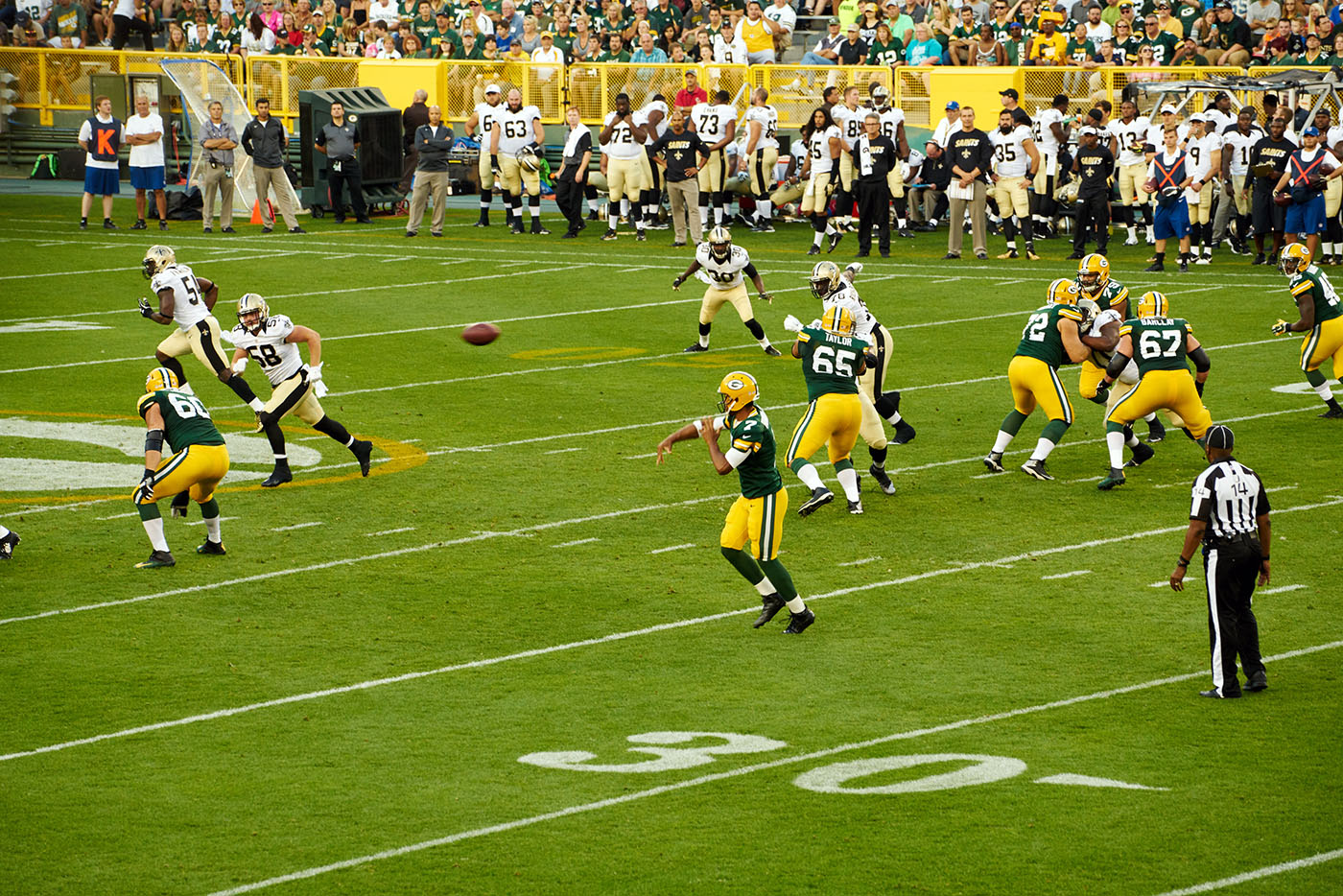 Saints vs. Packers Lambeau Field Green bay, WI September 2015